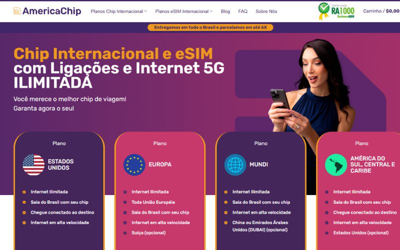 AmericaChip e você juntos em uma viagem segura e conectada