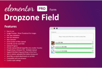 Dropzone Field For Elementor Form - v1.3.0