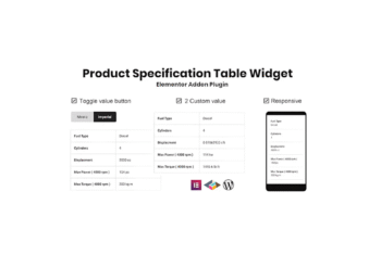 Product Specification Table Widget For Elementor - v1.0.0