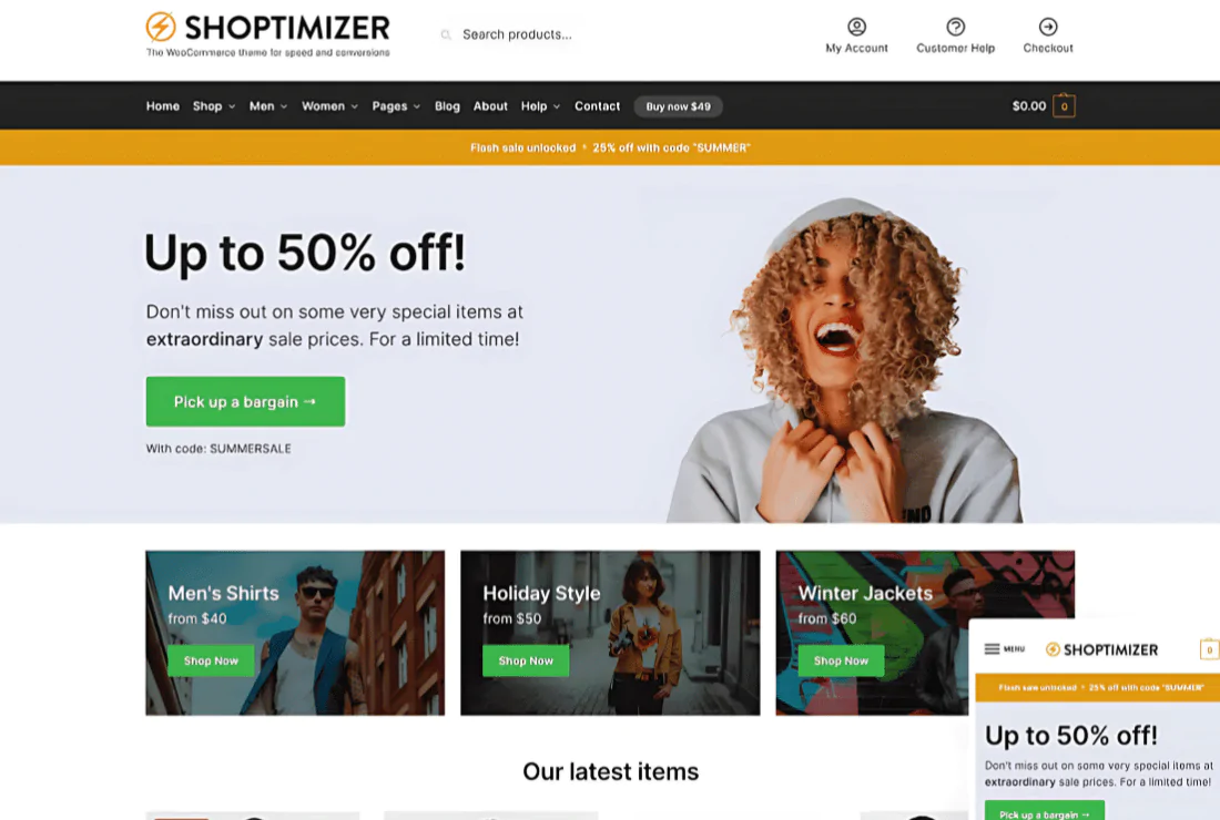 Tema SHOPTIMIZER - Mais Rápido Tema WooCommerce - v2.8.12