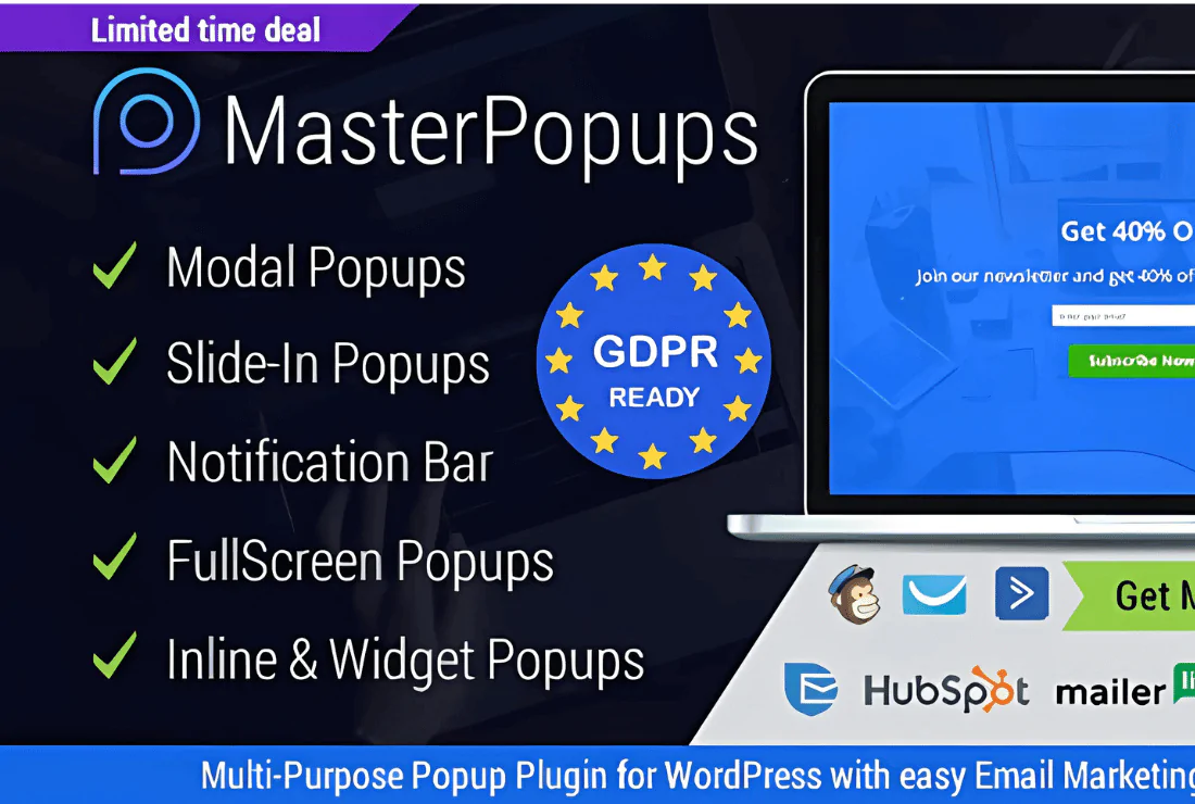 Master Popups – WordPress Popup Plugin for Email Subscription - v3.9.3