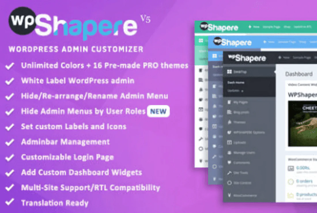 WPShapere – WordPress Admin Theme - v8.0.0