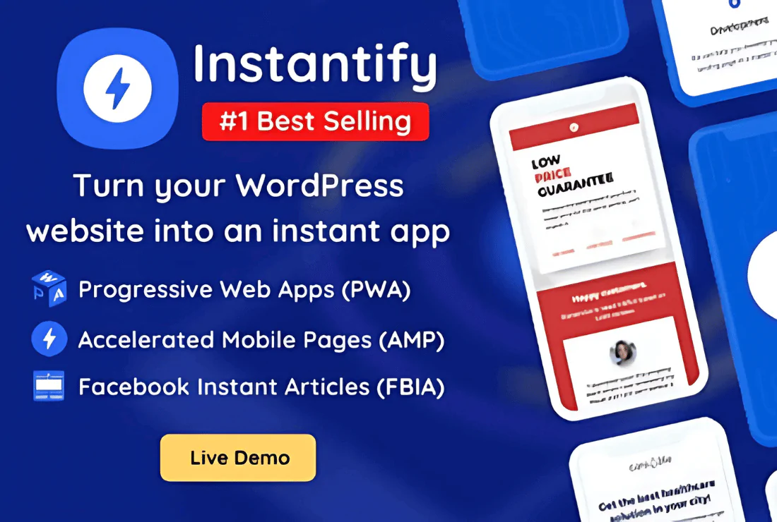 Instantify – PWA & Google AMP & Facebook IA for WordPress - v7.6