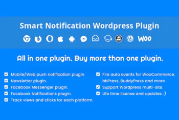 Smart Notification WordPress Plugin Web & Mobile Push, FB Messenger, FB Notifications & Newsletter - v10.3