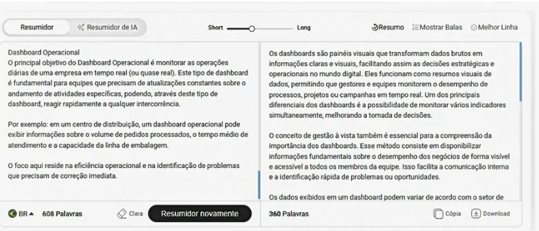 text summarizer portugues