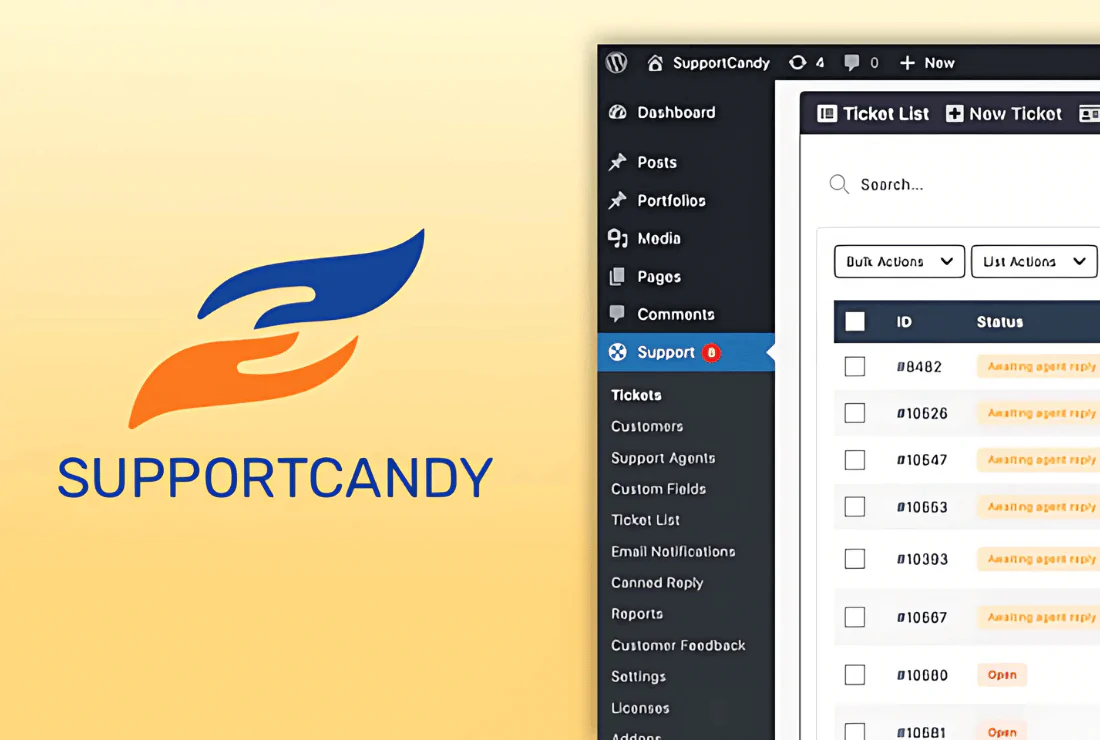 SupportCandy – Helpdesk & Customer Support Ticket System - v3.3.3 + Addons