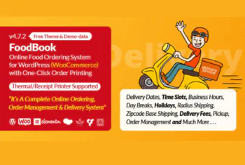 FoodBook | Online Food Ordering & Delivery System for WordPress with One-Click Order Printing - v4.7.1