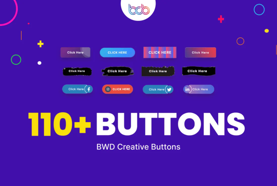 BWD creative buttons Elementor addon - v2.1