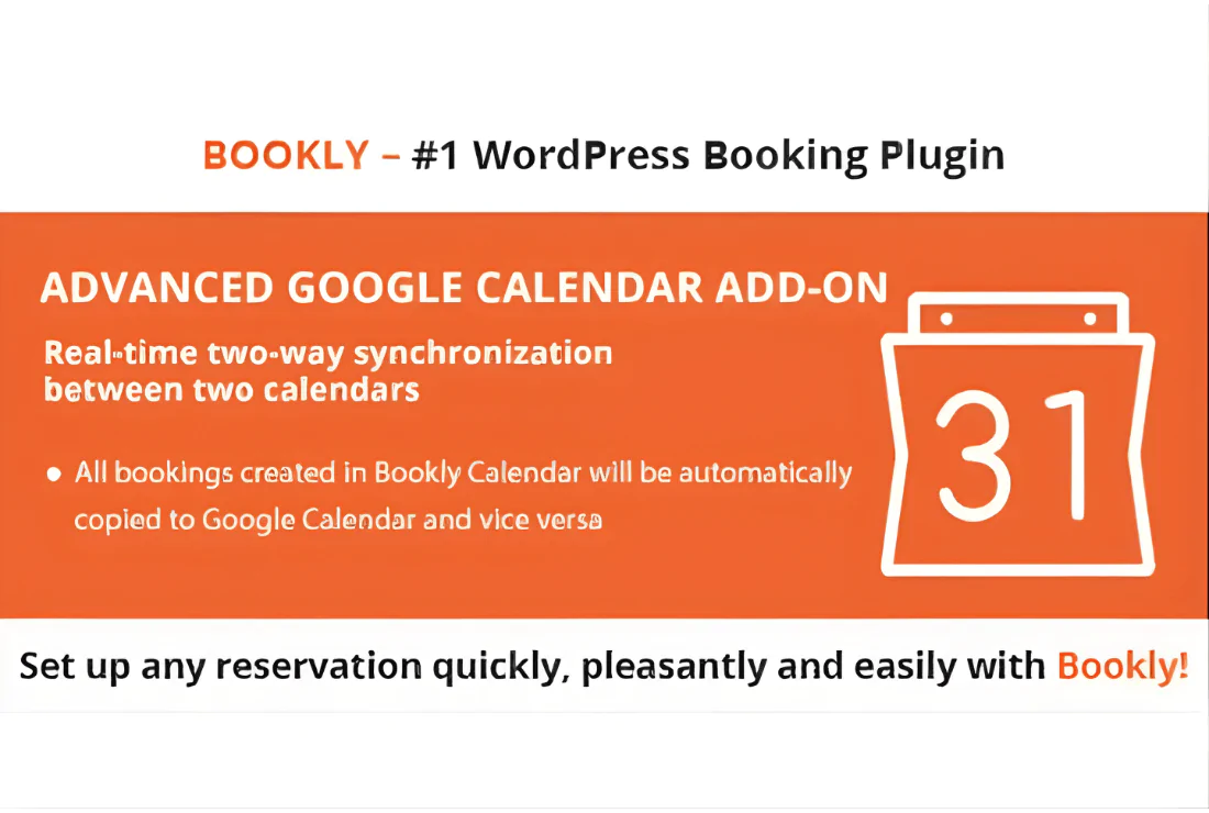 Bookly Advanced Google Calendar Addon - v3.0