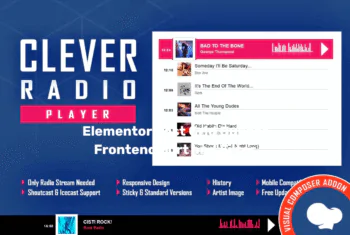 CLEVER – HTML5 Radio Player With History – Shoutcast and Icecast - v2.5