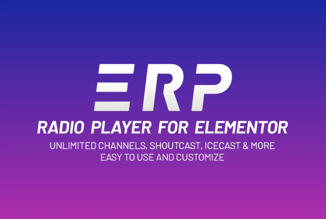 Erplayer – Radio Player for Elementor supporting Icecast, Shoutcast and more - v2.0