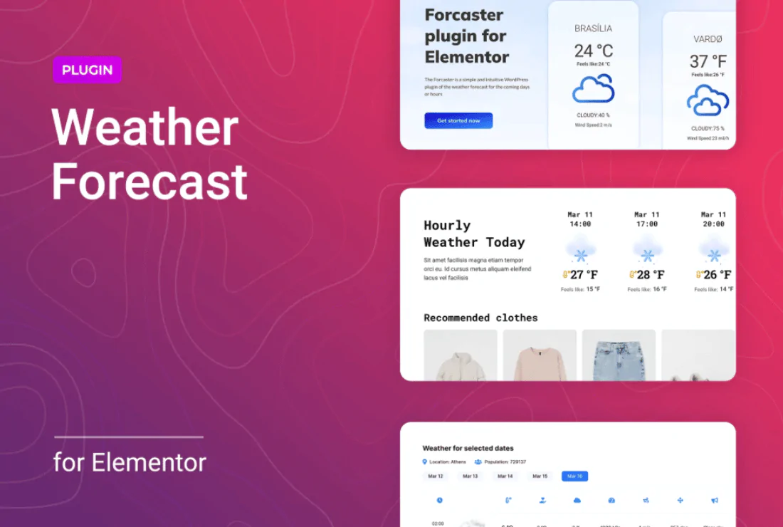 Forcaster – Weather Forecast for Elementor - v1.0.8