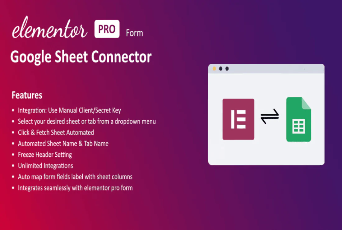 Google Sheet Connector For Elementor Forms - v1.0.0
