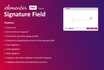 Signature Field for Elementor Form - v1.7.0